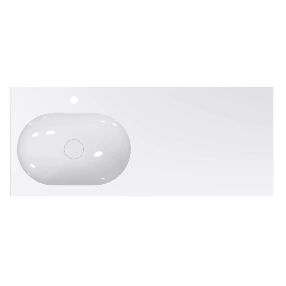 Умывальник накладной/врезной Miraggio New York L, 50х120 с крылом, белый глянцевый (0000220) - Фото 2