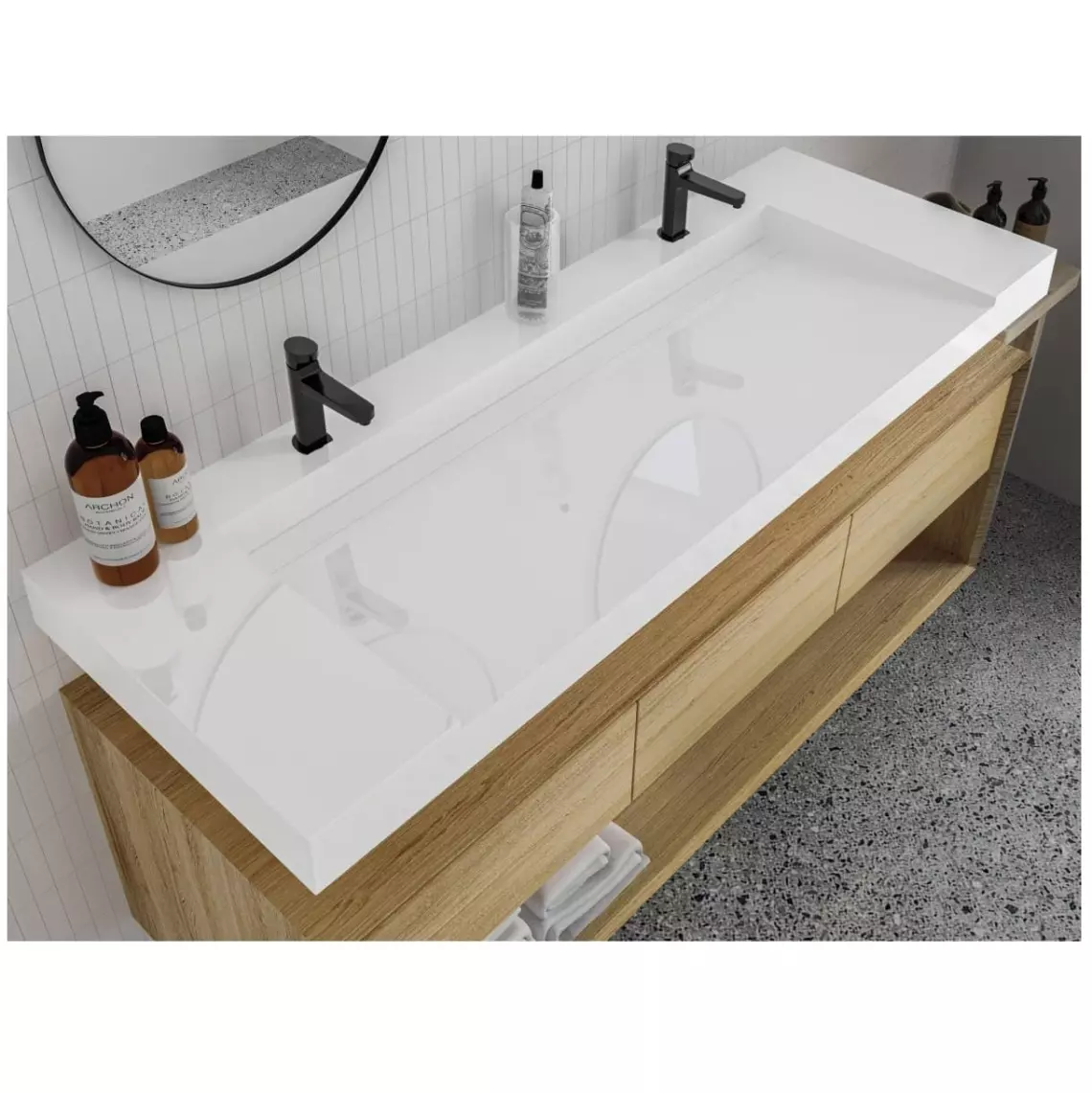 Умивальник підвісний Miraggio Olmos 1500, 52,9х150,1, білий глянсовий (0000226) - Фото 3