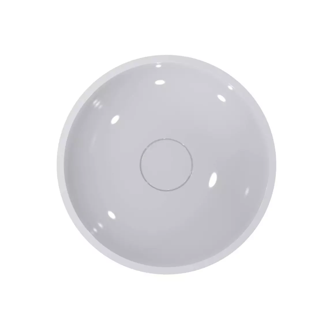 Умывальник накладной Miraggio Palermo, 49,7х49,7 круглый, белый глянцевый (0000230) - Фото 2