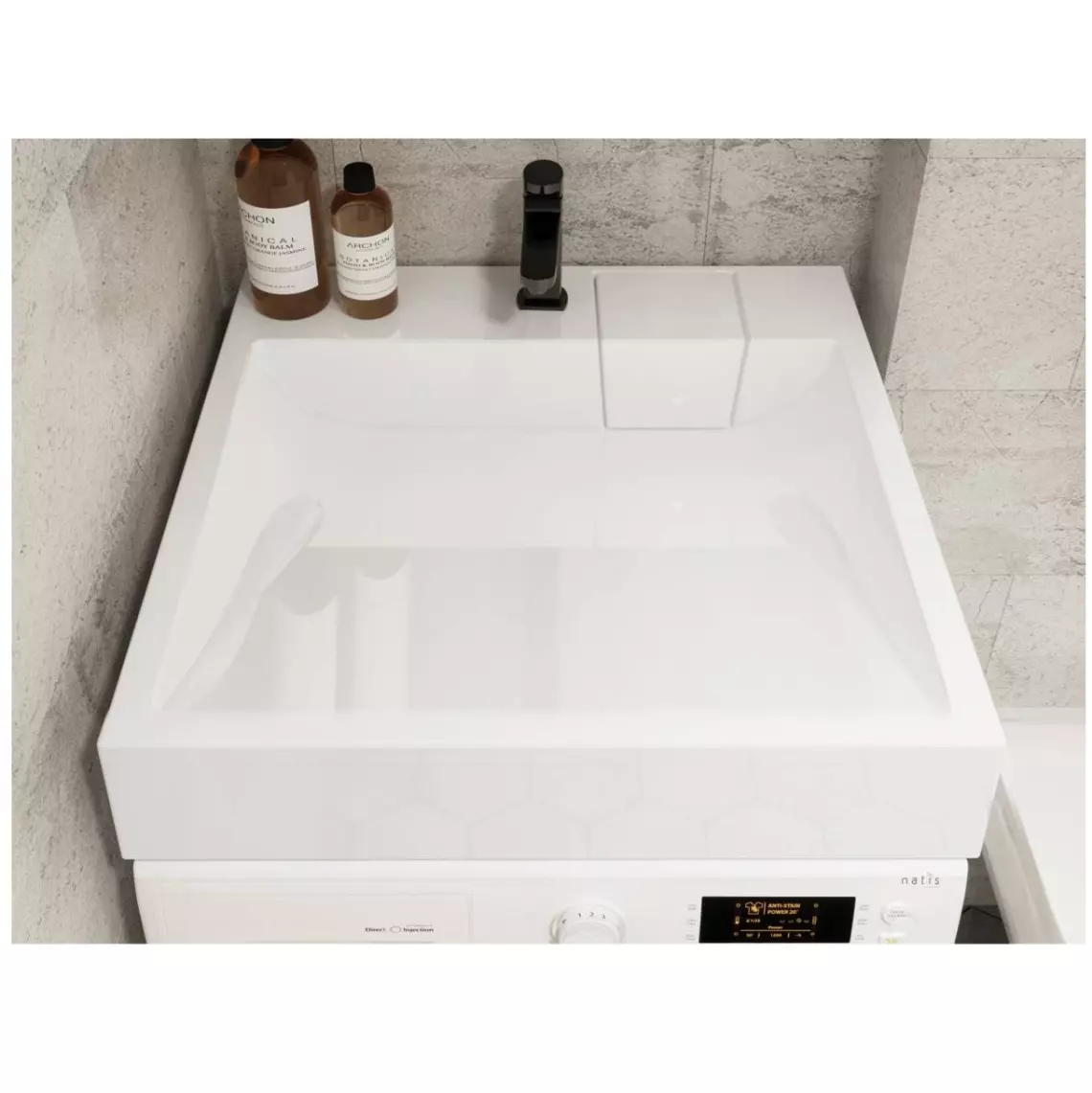 Умывальник над стиральной машиной Miraggio Tallinn, 59,8х60,3, белый глянцевый (0000248) - Фото 3