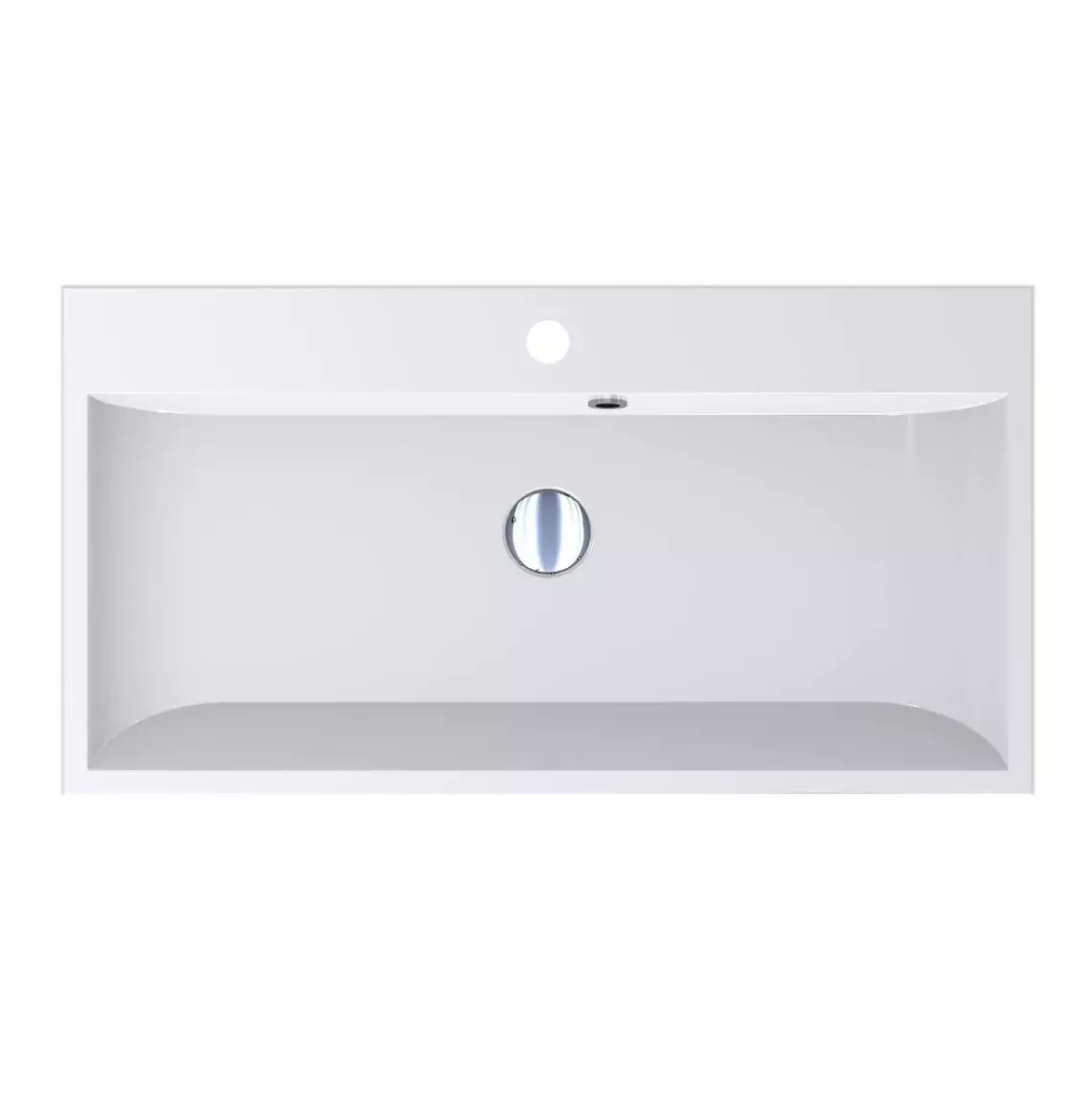 Умивальник накладний, врізний Miraggio Varna 800, 41,7х79,4 білий глянсовий (0000258) - Фото 2
