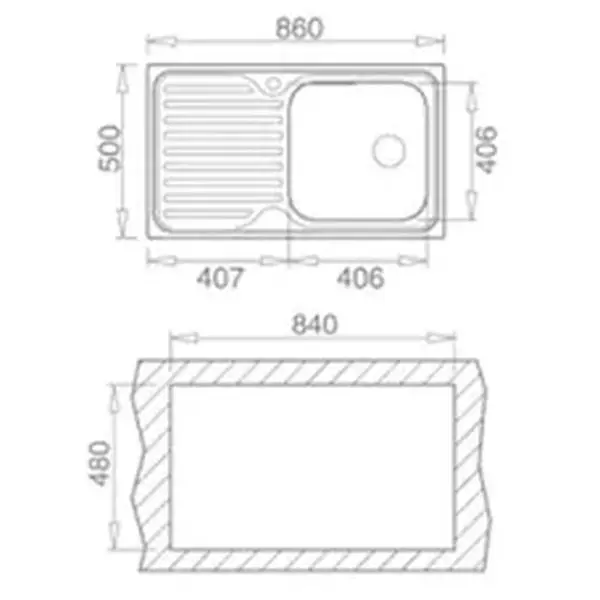 Кухонна мийка Teka Classic 1B 1D нерж. сталь (10119056) - Фото 3
