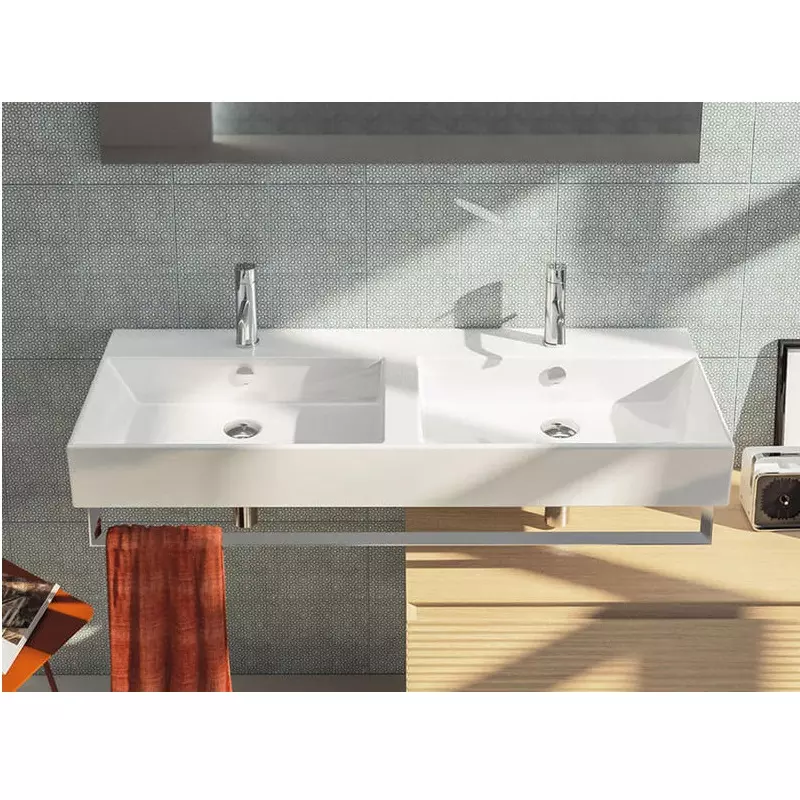 Умывальник двойной Catalano Premium 120 х 47 см, белый (112VPD00) - Фото 3