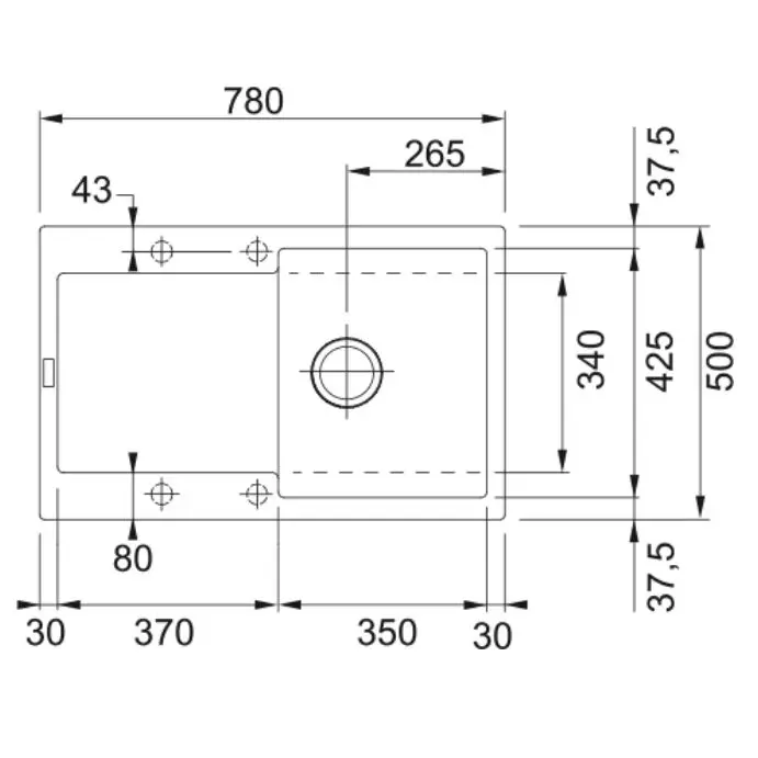 Кухонна мийка Franke Maris MRG 611, накладна, оборотна, вентиль, сифон, 78x50, граніт онікс (114.0306.815) - Фото 2
