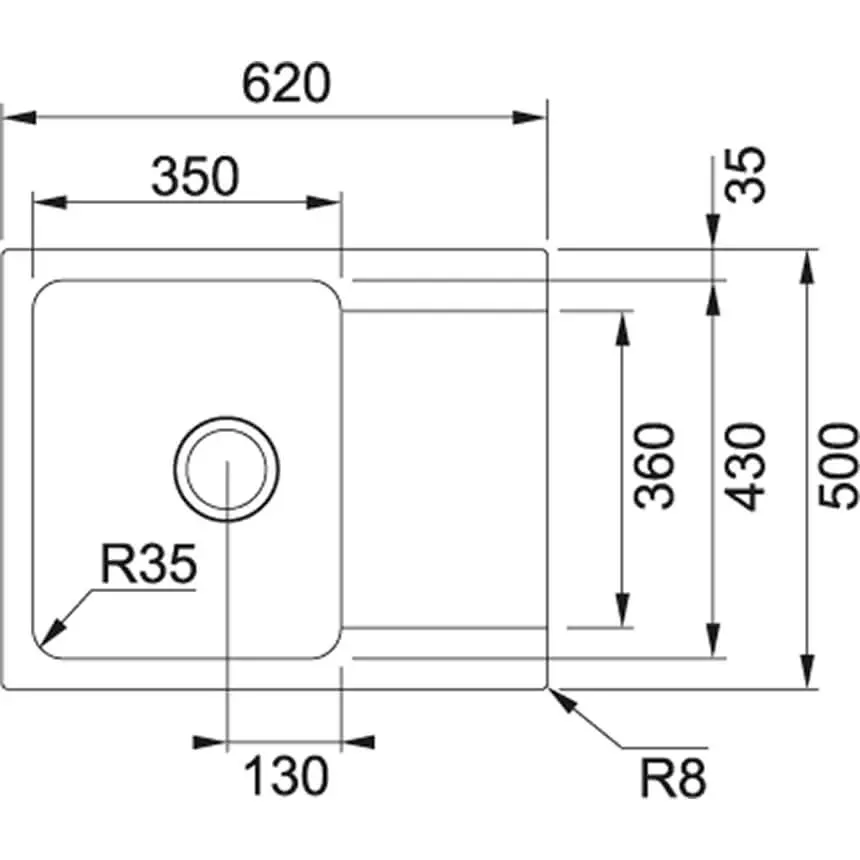 Кухонная мойка Franke Orion OID 611-62, накладная, оборотная, 62x50, тектонайт черный (114.0498.008) - Фото 2