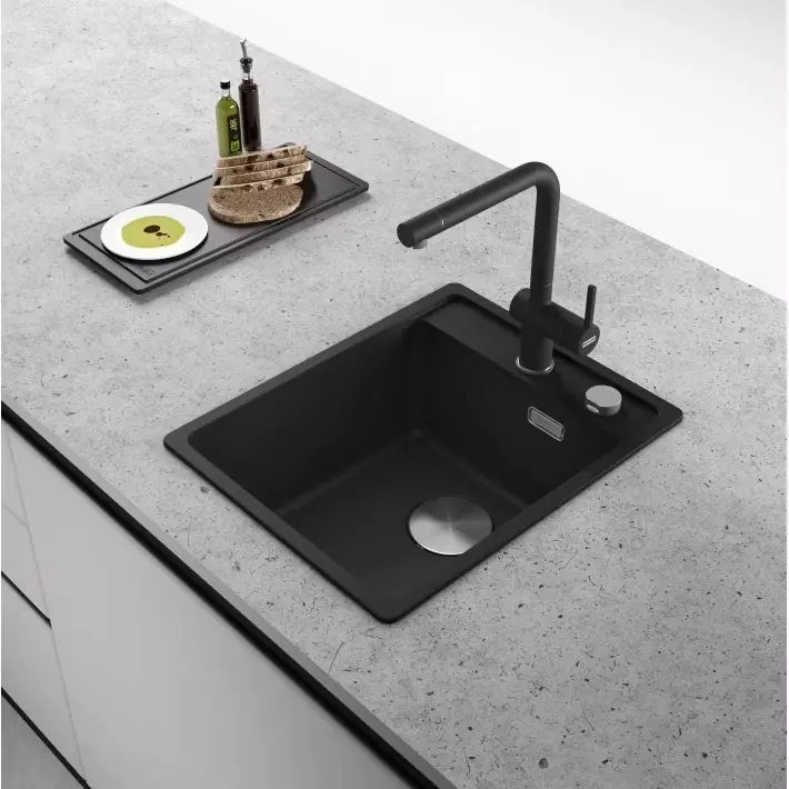 Кухонная мойка Franke Maris MRG 610-37 TL, накладная, 41х51, гранит белый (114.0668.865) - Фото 2