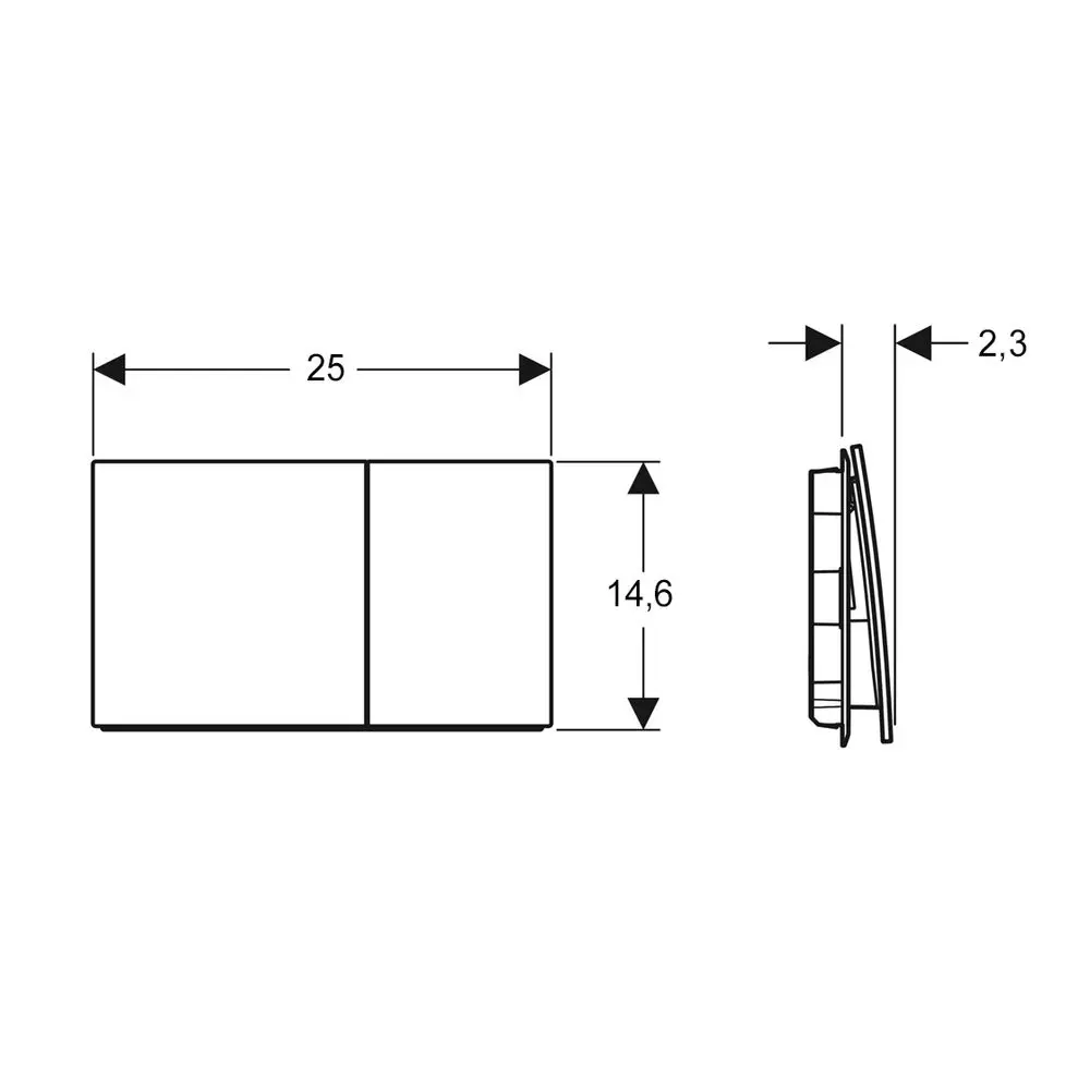 Змивна клавіша Geberit Sigma70, чорний матовий (115.622.14.1) - Фото 5