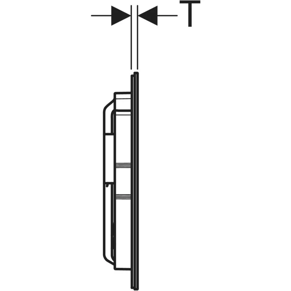 Клавіша змиву Geberit Sigma40 Round, подвійний змив, нерж.сталь, чорний хром матовий (115.628.QD.1) - Фото 4