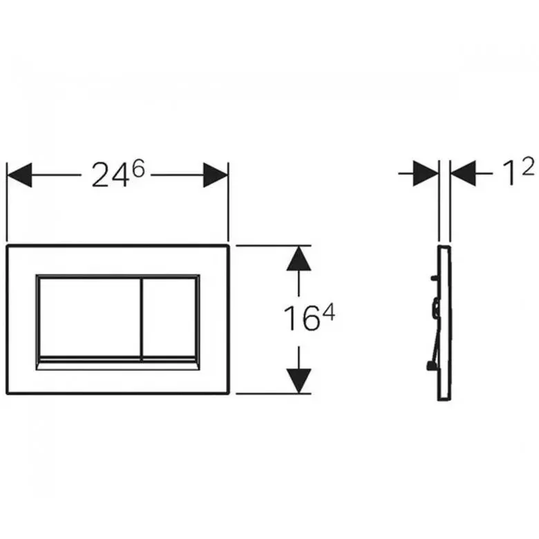 Клавіша змиву Geberit Sigma30 пластик, білий матовий (115.883.JT.1) - Фото 3