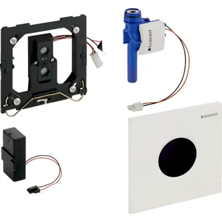 Система электронного управления смывом писсуара Geberit Hy Tronic Samba, питание от батарей, защитная крышка типа 01, белый (116.031.11.5) - Фото 2