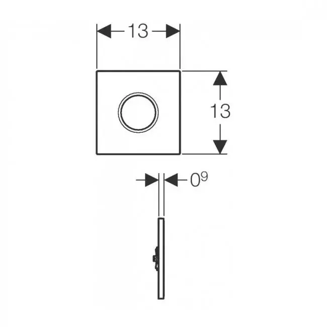 Система электронного управления смывом писсуара Geberit Hy Tronic Samba, питание от батарей, защитная крышка типа 01, белый (116.031.11.5) - Фото 4