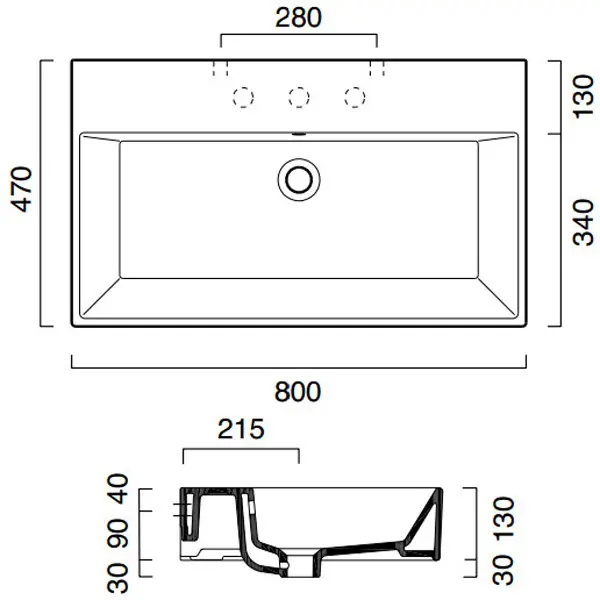 Умывальник подвесной Catalano Premium (180VP00) - Фото 3