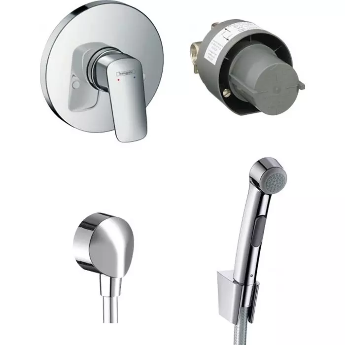 Гигиенический душ Hansgrohe Logis S со смесителем, хром (20200005) - Фото 1
