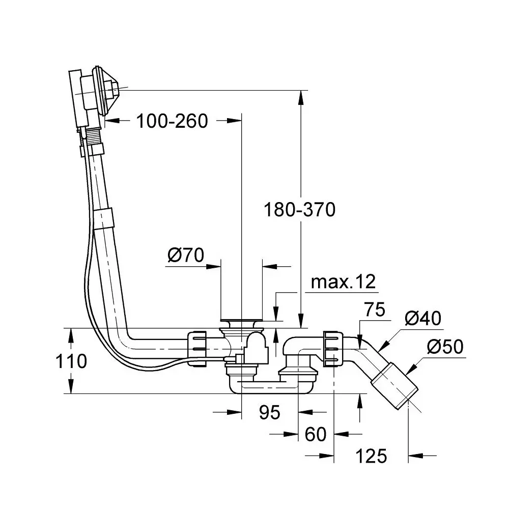 Зливний та переливний гарнітур Grohe Talento (28939000) - Фото 2