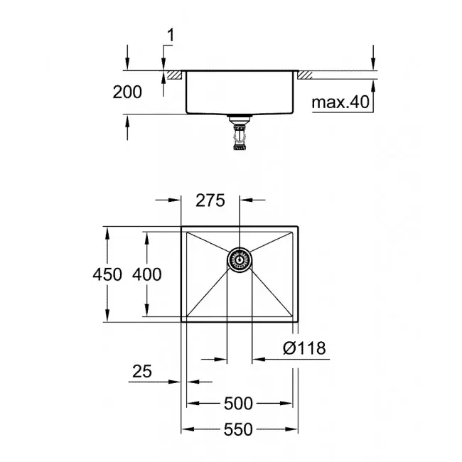 Мийка для кухні Grohe K700 60-S (31726SD0) - Фото 4