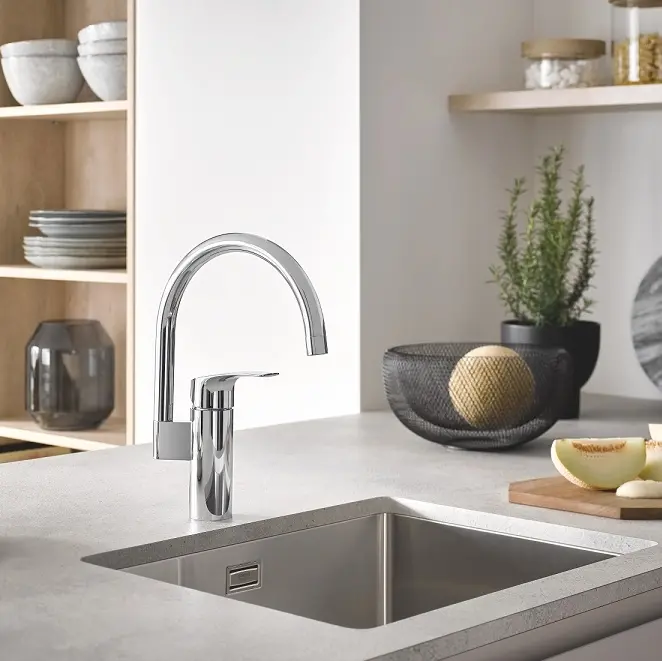Смеситель однорычажный для кухни Grohe Eurosmart New DN 15, хром (33202003) - Фото 3