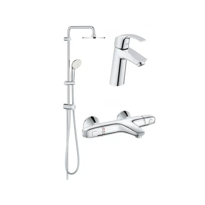 Комплект для ванны/душа Grohe Eurosmart 3 в 1, хром 
(34102TS) - Фото 1
