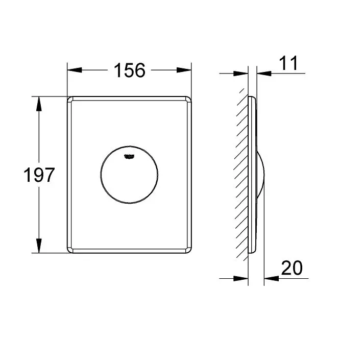 Клавіша змиву для унітазу Grohe Skate, нержавіюча сталь (38672SD0) - Фото 3