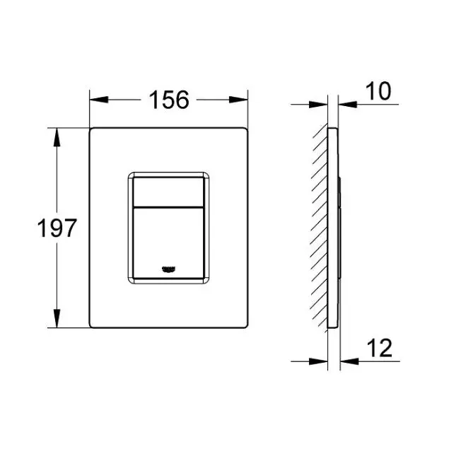 Клавіша змиву Grohe Skate Cosmopolitan, чорний матовий (38732KF0) - Фото 5