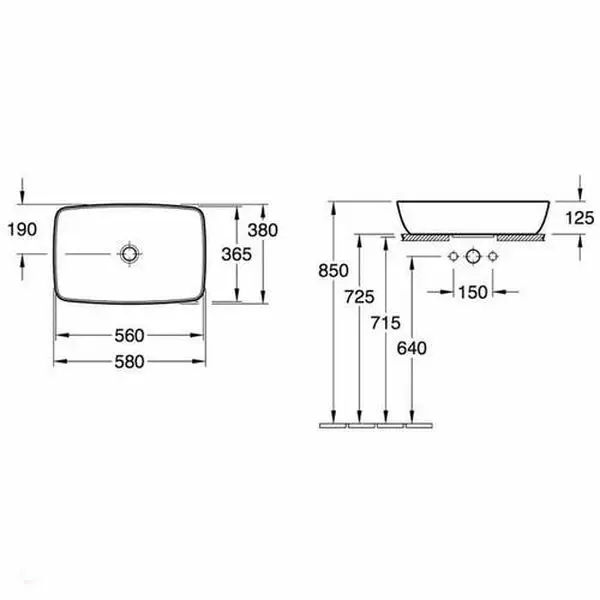 Умивальник на стільницю VILLEROY&BOCH Artis (41725801) - Фото 4