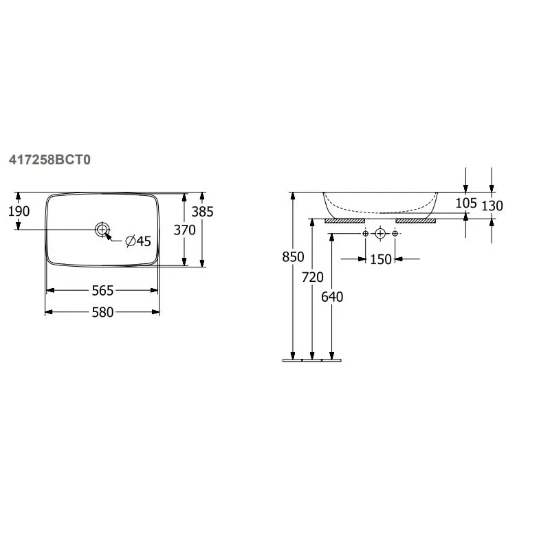 Раковина Villeroy&Boch Artis (417258BCT0) - Фото 3