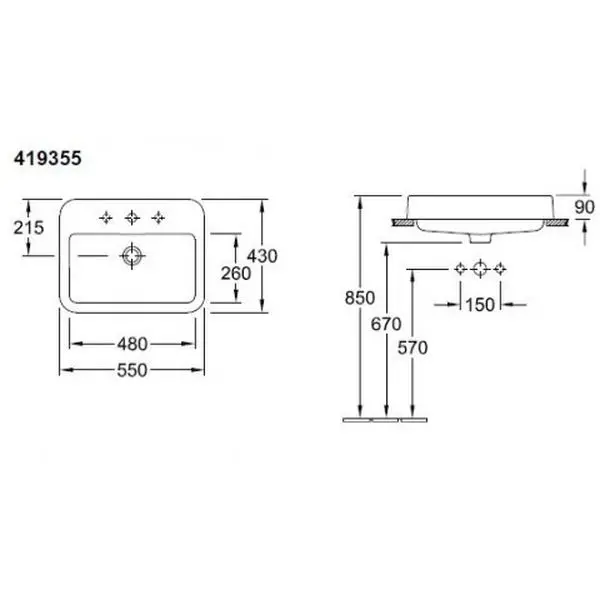 Раковина Villeroy&Boch Architectura (41935501) - Фото 4