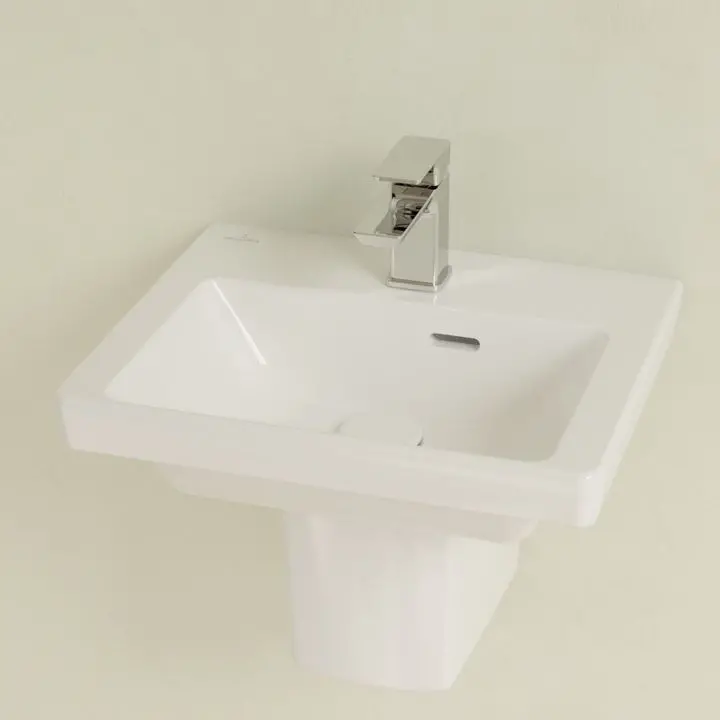Умывальник подвесной Villeroy&Boch Subway 3.0 45 см, белый (43704501) - Фото 3