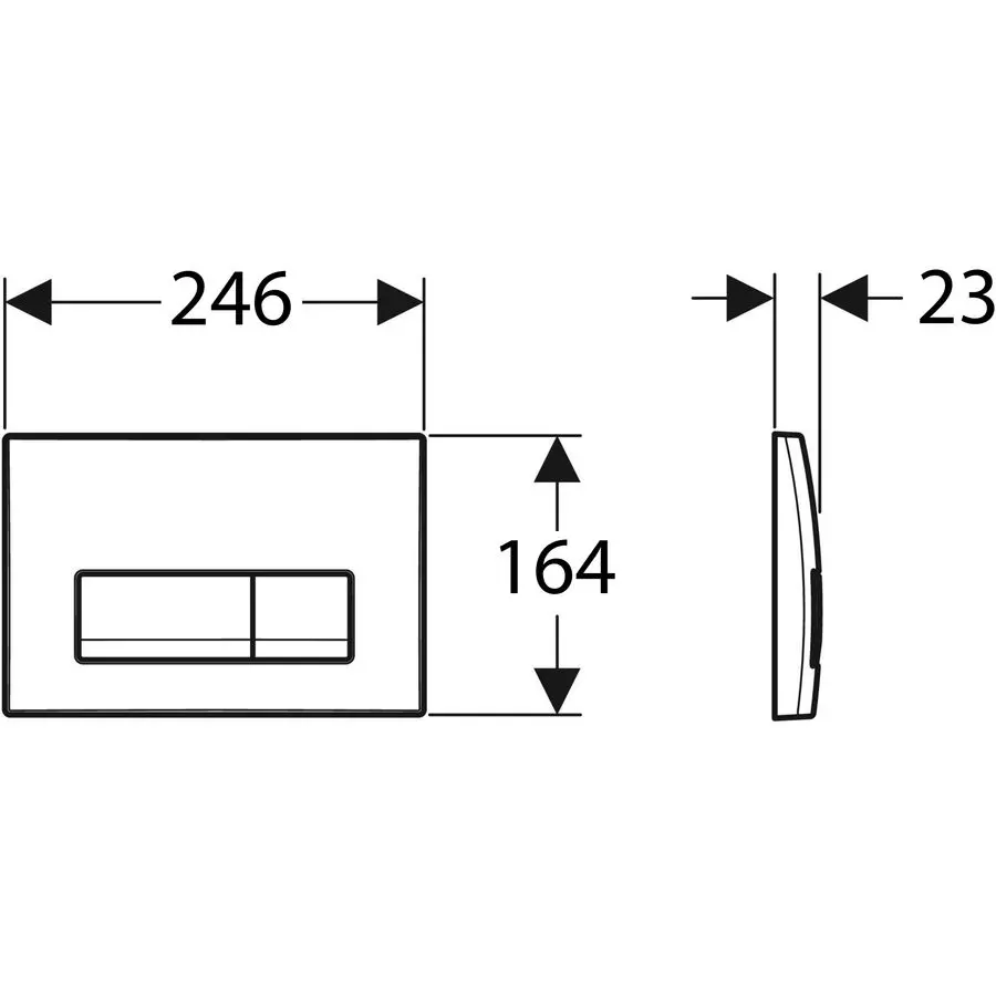 Инсталляция для подвесного унитаза и клавиша двойного смыва Geberit Delta50, альпийский белый (458.126.00.1/115.119.11.1) - Фото 3