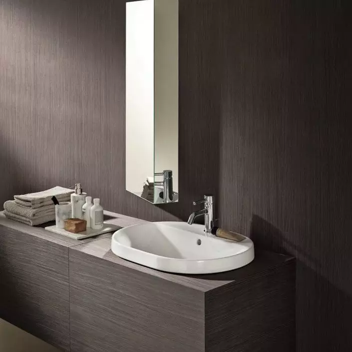 Умывальник накладной Geberit VariForm овальный 50х45, белый (500.713.01.2) - Фото 2