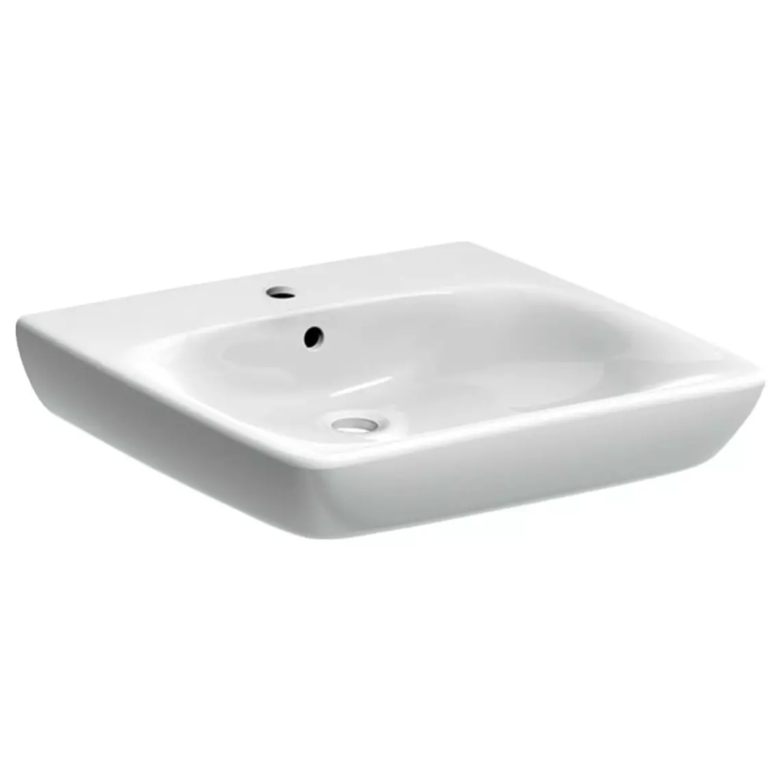 Умывальник подвесной Geberit Selnova Comfort для лиц с ограниченными возможностями: B=55см, T=55см, белый (501.461.00.7) - Фото 1