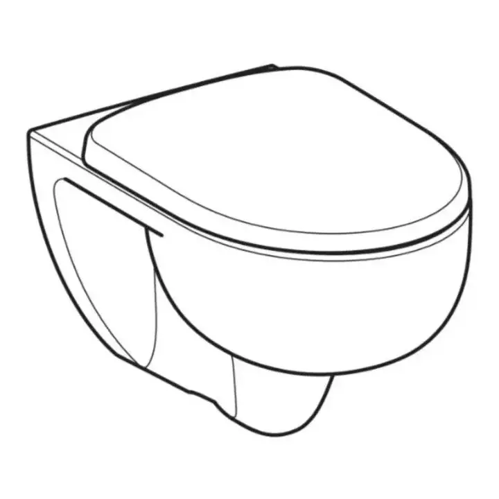 Комплект підвісного унітазу лійкоподібного Geberit Selnova, TurboFlush, з сидінням з кришкою: T=54, білий (503.083.00.1) - Фото 2