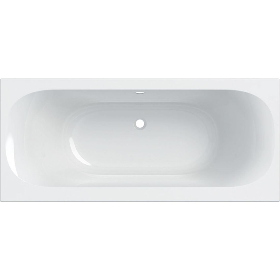 Ванна акриловая Geberit Soana Slim rim Duo, 170х75см, с ножками, белый (554.003.01.1) - Фото 1