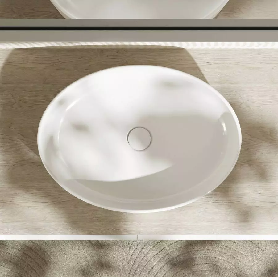 Умивальник овальний Hansgrohe Xuniva D без переливу, 550x400 мм, білий (60165450) - Фото 2