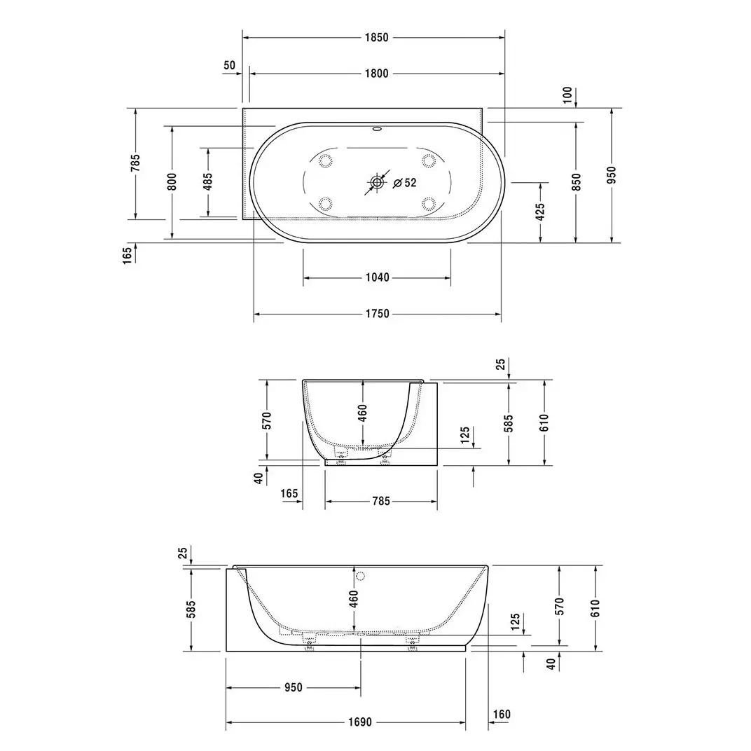 Ванна акрилова Duravit Luv 185х95 (700431000000000) - Фото 4