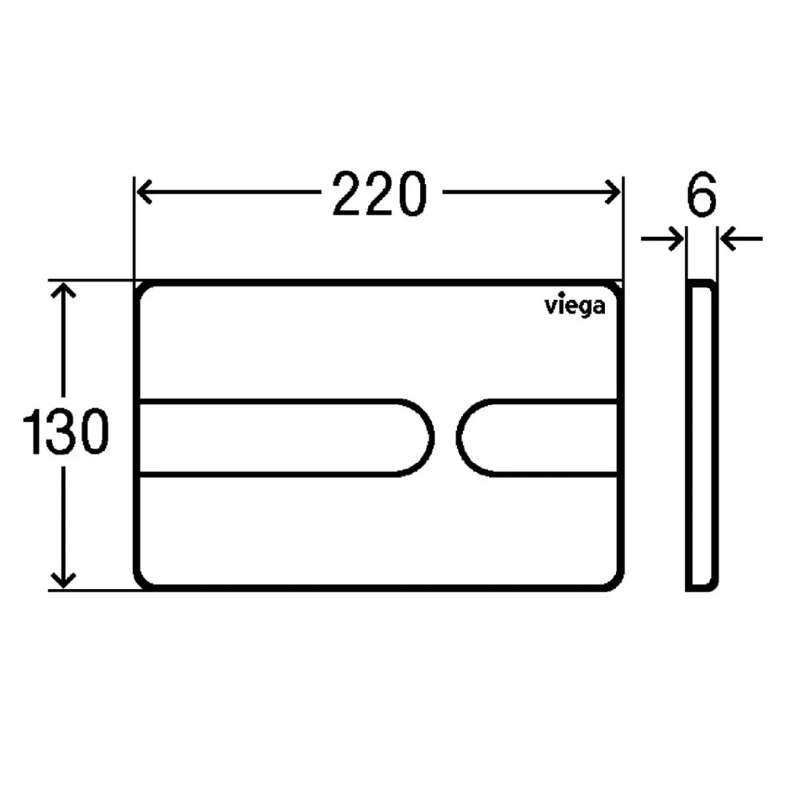 Інсталяція для підвісного унітазу Viega Prevista Dry з клавішею змиву Visign for Style 23 пластик, чорний глянсовий (771973S_773175) - Фото 3