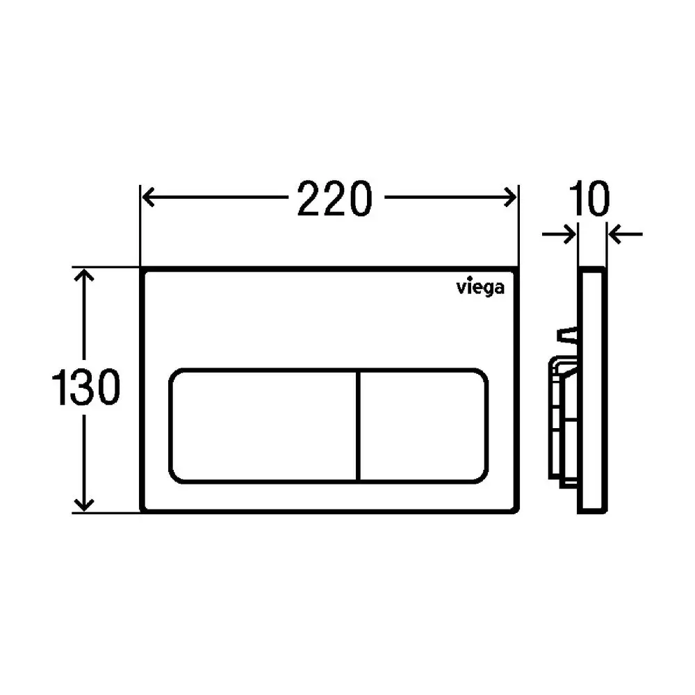 Інсталяція для підвісного унітазу Viega Prevista Dry з клавішею змиву Visign for Life 5, хром матовий (771973S_773724) - Фото 3