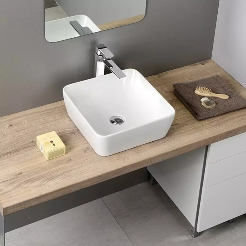 Умивальник GSI Sand накладний, білий (903811) - Фото 3