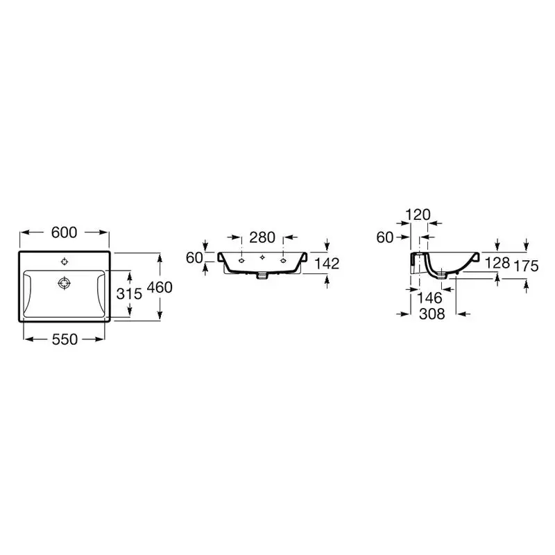 Раковина підвісна Roca Alter (A3270M1000) - Фото 2