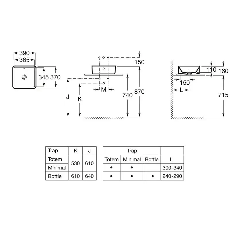 Раковина на стільницю Roca Alter (A3270ML000) - Фото 2