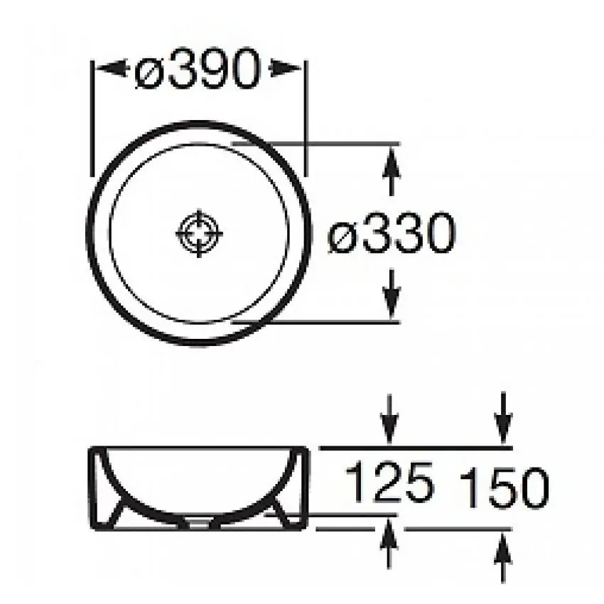Раковина на столешницу Roca Terra 40, белый (A32722D000) - Фото 3