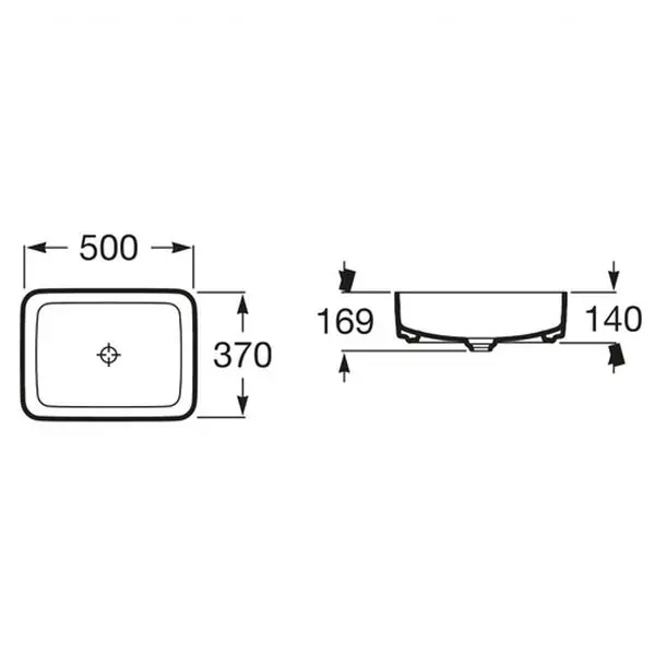 Раковина накладна Roca Inspira Square (A327530000) - Фото 4