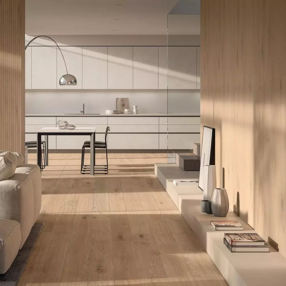 Керамогранит крупноформатный Atlas Concord, Log, Icon Oak 120x278 Matte 6 мм Wood effect (AX26) - Фото 2