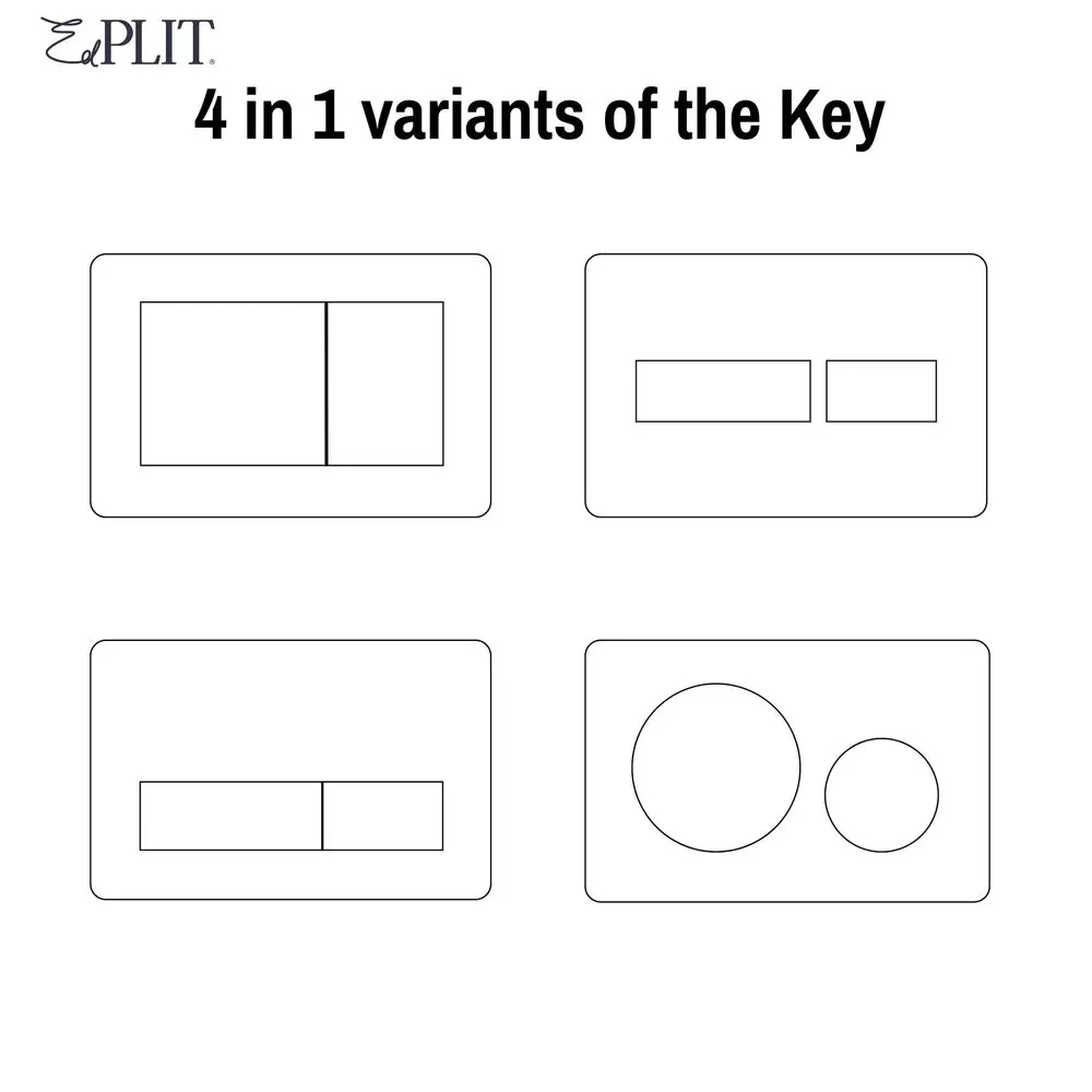 Клавиша смыва Edplit Discreet, скрытая, совместимая с TECE, без расходников (E10018) - Фото 5