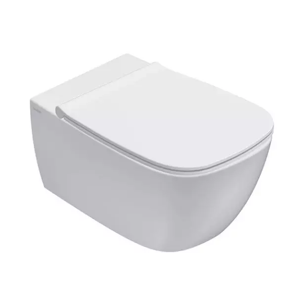 Унитаз подвесной с крышкой Globo Genesis, белый (GNS02BI+GN020BI) - Фото 1