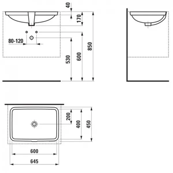 Раковина вбудована Laufen Pro S (H8119650001091) - Фото 3