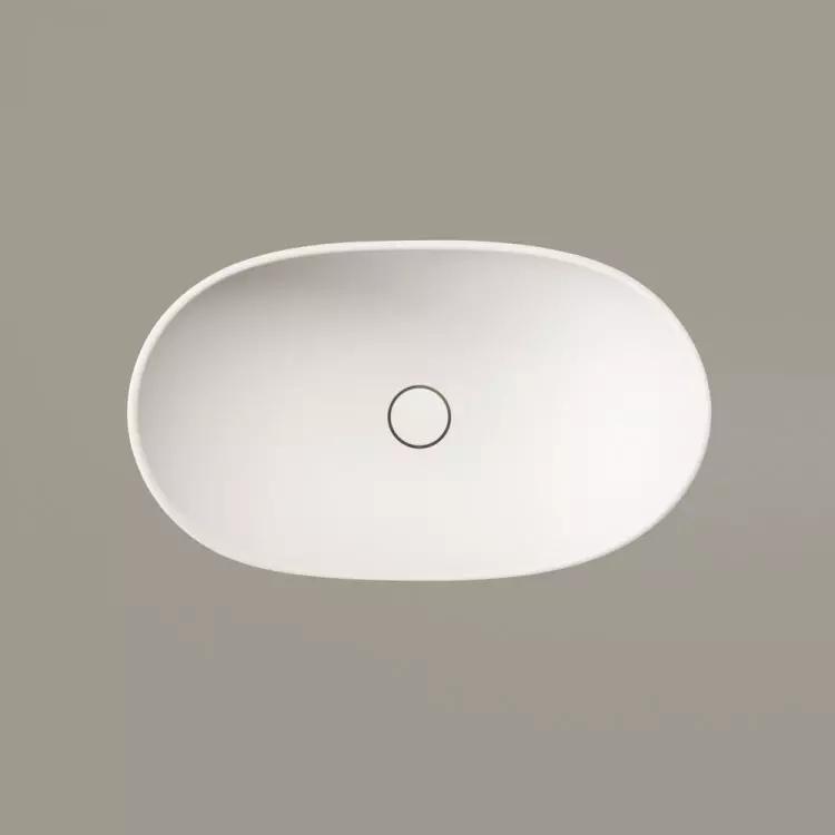 Умивальник накладний PAA Amore, Silkstone, зі зливом, 60х37, Matte White (IAMS_00) - Фото 2