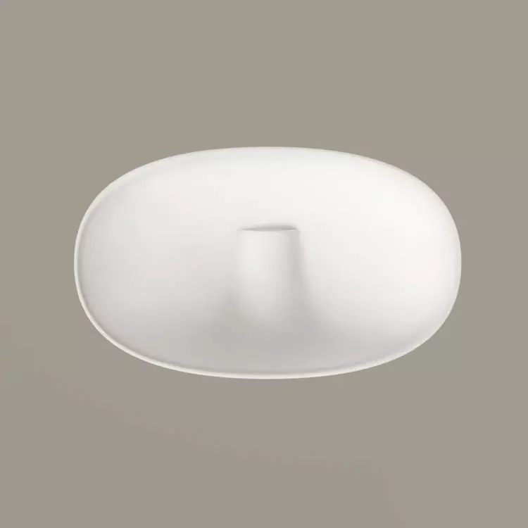 Умивальник на стільницю PAA Bella, прихований слив, литий камінь, 65х39, Glossy Alpine White (IBELL_00) - Фото 2