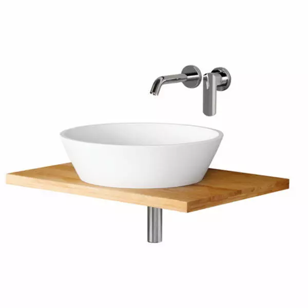 Умивальник накладний PAA Deco, Silkstone, без переливу, D=45, Matte White (IDECS_00) - Фото 3