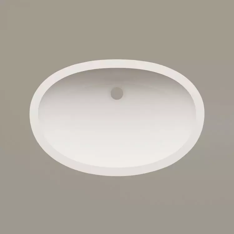 Умивальник врізний PAA Ovo In, литий камінь, 55х37,2, Glossy Alpine White (IOVIN_00) - Фото 2