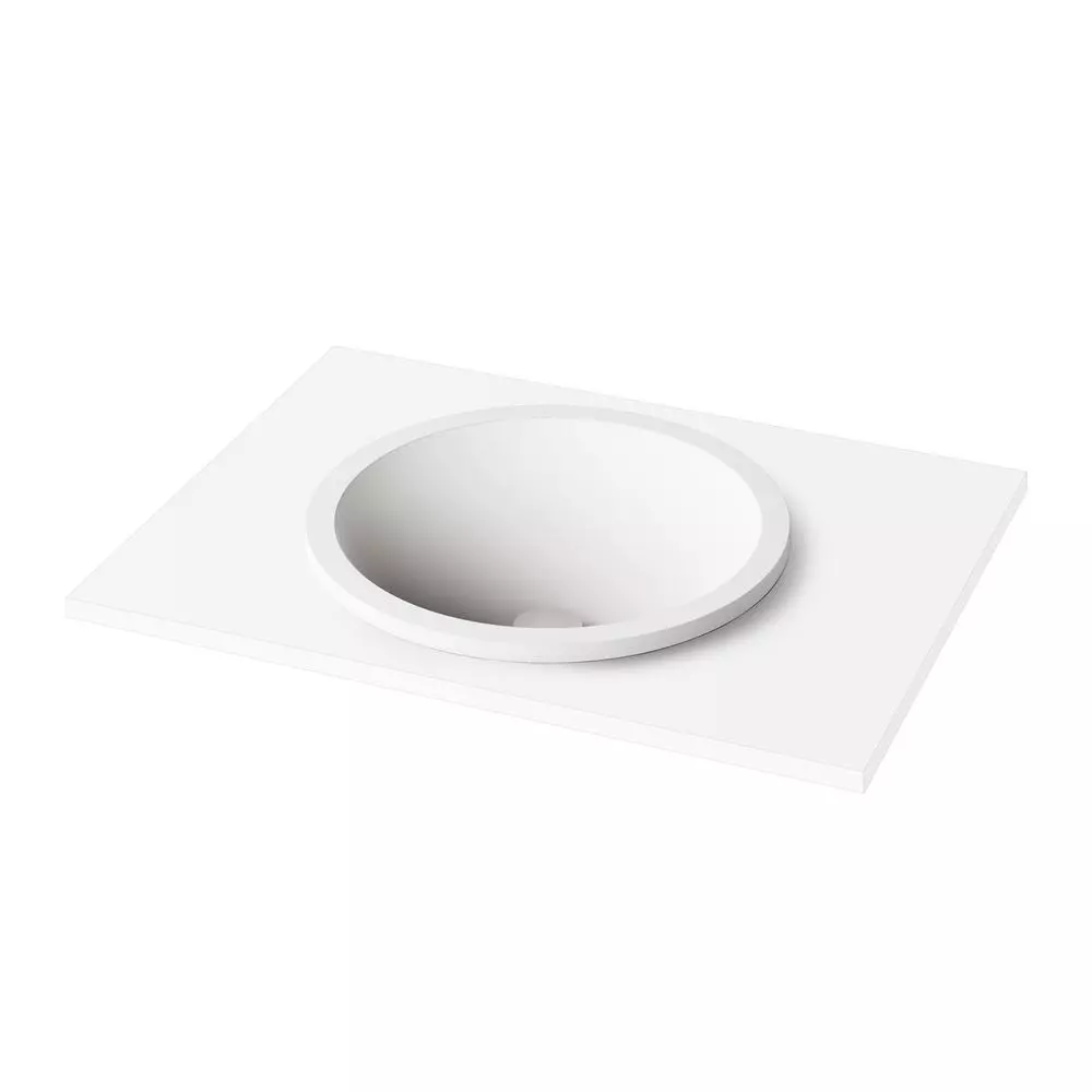 Умывальник врезной PAA Round In, Silkstone, D=44, Matte White (IROSIN_00) - Фото 1